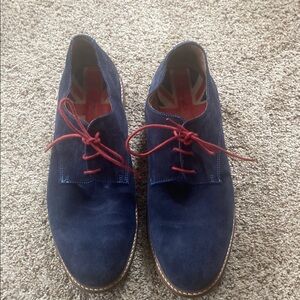 Boden Blue and Red Oxfords with Suede Upper